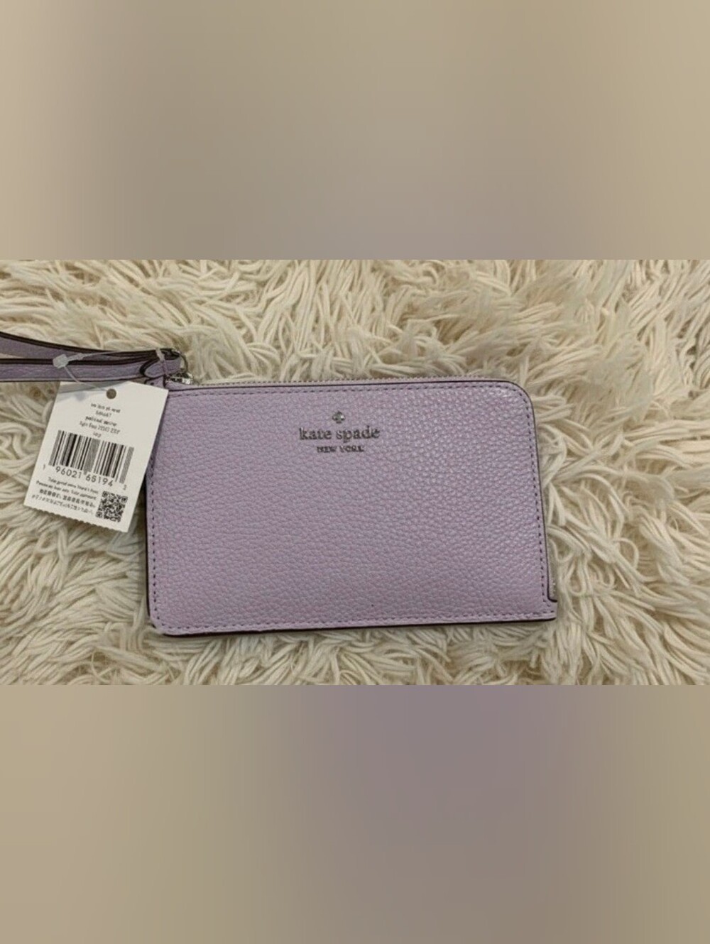 kate spade Lilac Pebbled Leather Wristlet